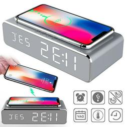 W/ Phone Wireless Charging Digital Thermometer Clock Ar