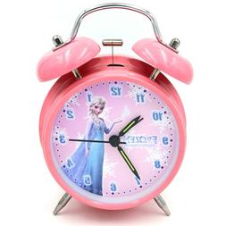 For Kids Girl Silent Metal Table Clock