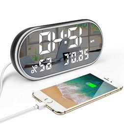 With Usb Charger Port,6.5" Large Display Temperature And Hum