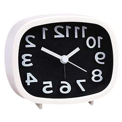 S - Non Ticking Alarm Clock Battery Powered Bedside Silent S