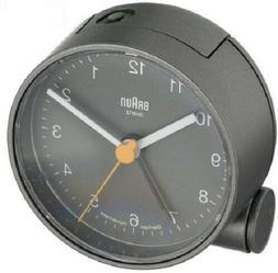 Braun BNC001GYGY Classic Round Gray Analog Quartz Alarm Cloc
