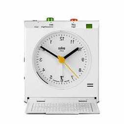 Braun BNC005WHWH Classic Motion Analog Quartz Alarm Clock