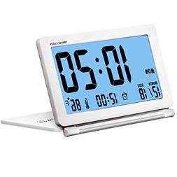 With Blue Backlight Battery Operated Calendar Temperature La
