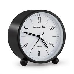 Battery Operated Non Ticking Analog Alarm Bedside W Night Li