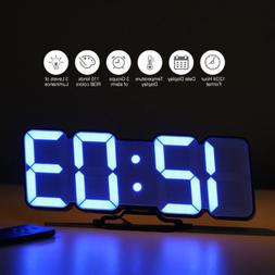 Led Desktop Wall Clock With 115 Colors Remote Control
