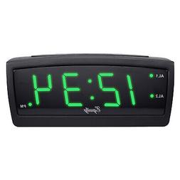 Equity by La Crosse Green LED 0.9" Digital Alarm Clock