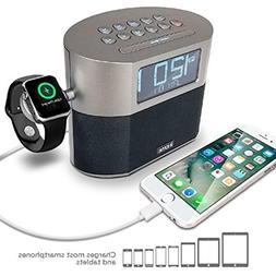 Radio With Speakerphone, Apple Watch Charging And Usb Chargi