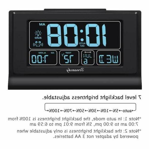 DreamSky Auto Set Digital Alarm Clock,USB Charging Port,