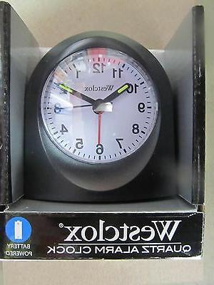 Bedside Analog Alarm Clock, Black