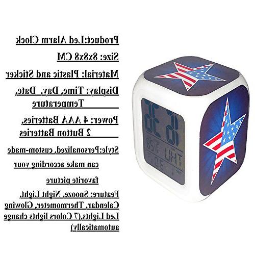 France Eiffel Design Clock Glowing Digital Alarm Unisex Kids Toy Gift