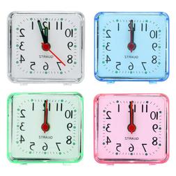Battery Silent Home Desk Table Snooze Analog Clock Fd