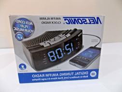 Radio With Digital Tuner Large Display Plug For Mp3 New