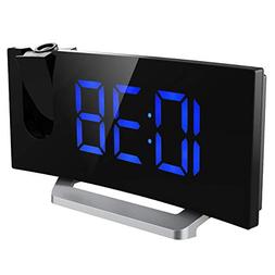 , Fm Radio Alarm Clock, Curved-screen Digital Alarm Clock, 5