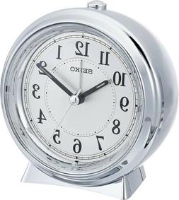 Seiko Plastic Alarm Clock, Color:Silver-Toned 