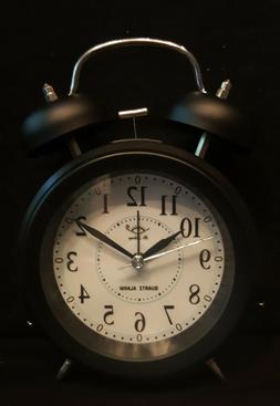 Retro Vintage 3" Silent Quartz Analog Twin Bell Alarm Clock