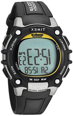 Timex Men's T5E231 Ironman Classic 100 Black/Yellow Resin St