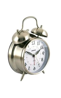 Sharp Twinbell Vintage Style Quartz Analog Alarm Clock
