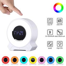 Radio With Bluetooth Speaker, Desk Clock For Bedroom W/fm Ra