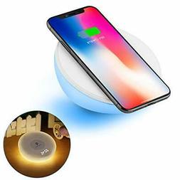 Wireless Charger Alarm Clock, Night Light Wireless Charging 