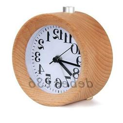 Battery Operated Silent Desk Clock Snooze Office Home Bedsid